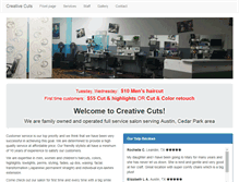 Tablet Screenshot of creativecuts.net